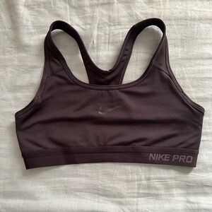 Nike Dri-FIT Racerback Bra in Dark Gray
